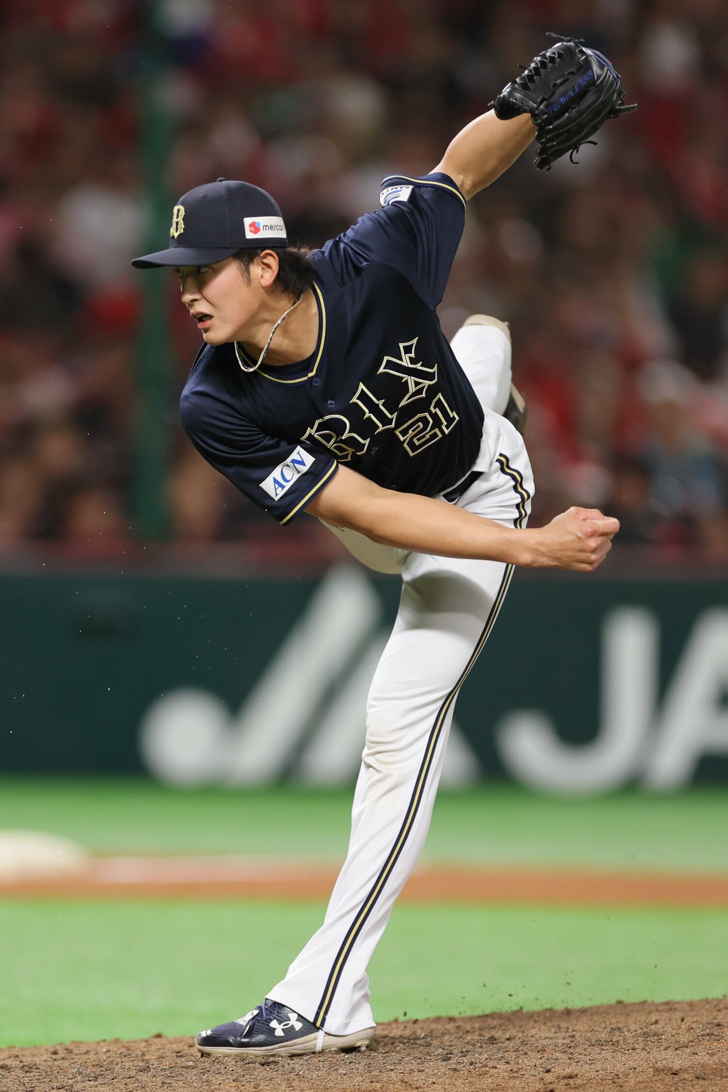 ソフトバンク相手に2試合連続の火消しに成功した　©JIJI PRESS