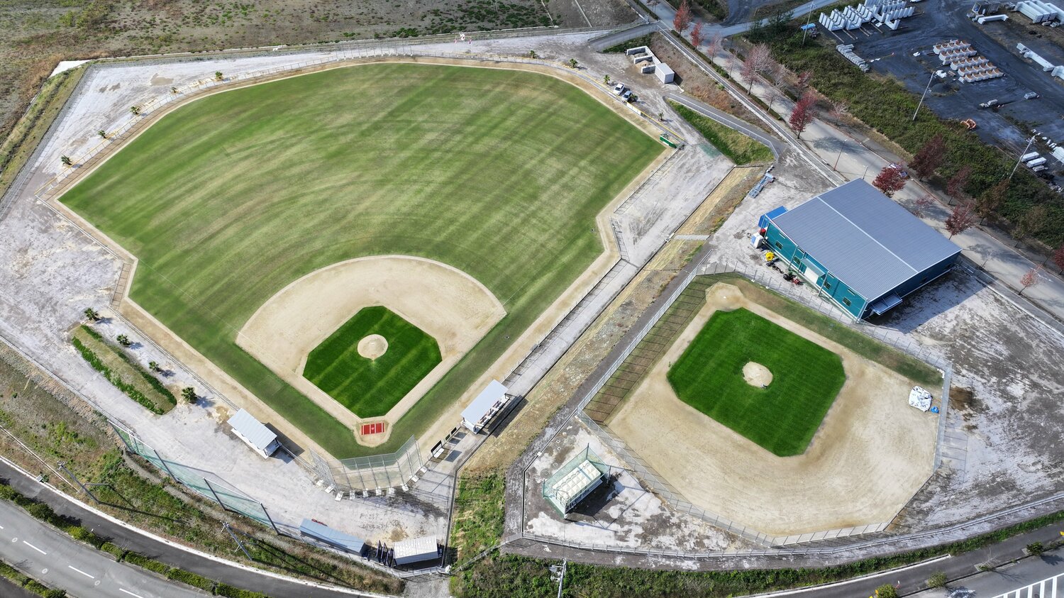 筒香が私費2億円を投じて建設した新球場の全景　©︎筒香青少年育成スポーツ財団