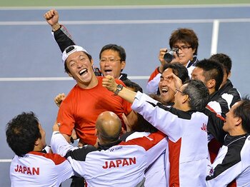 テニス日本代表、デ杯で韓国を撃破!!錦織不在も添田、伊藤に見えた成長。＜Number Web＞ photograph by Getty Images