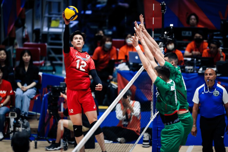 ネーションズリーグ ブルガリア戦　©︎FIVB