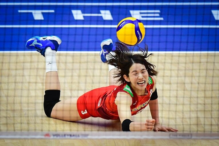 古賀紗理那（VNLファイナル準決勝・ブラジル戦）　©︎Volleyball World