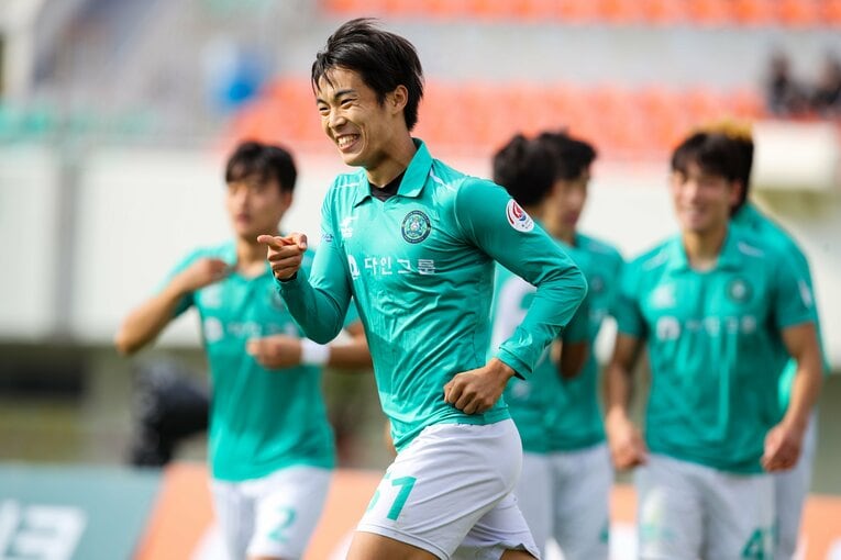 2019年秋に安山に加入し、Kリーグの一員となったばかりの頃の石田　©FA photos