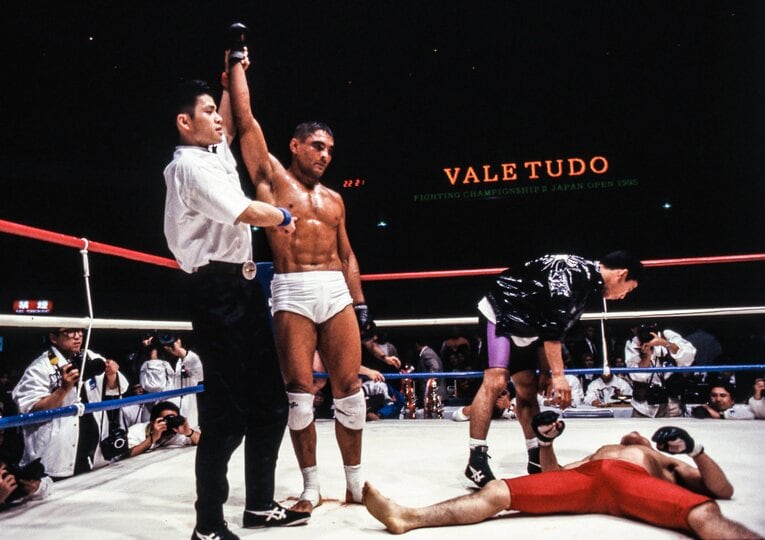 『VTJ 1995』決勝では中井祐樹に一本勝ち　©Susumu Nagao