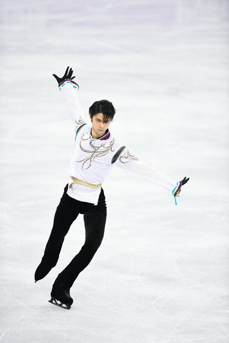 フェルナンデスが“羽生のアイデンティティ”を感じたと語る「SEIMEI」（平昌五輪フリーの演技）　©JMPA