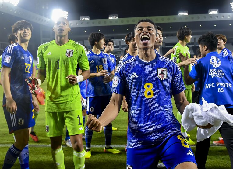 五輪出場を決めて歓喜する藤田、小久保ら　©Getty Images