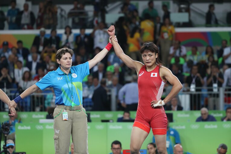 2016年リオ五輪での伊調馨　©JMPA