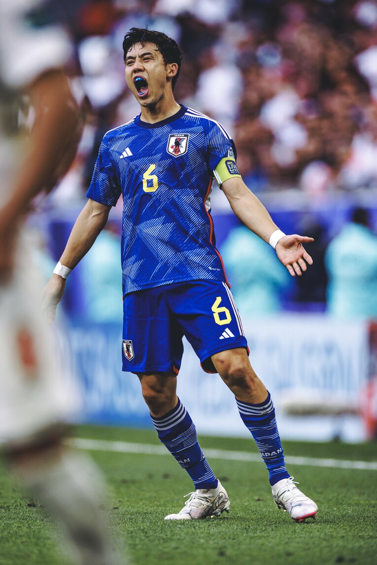 吠えるキャプテン遠藤航　©︎Kiichi Matsumoto