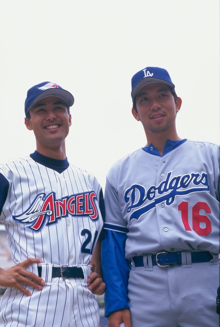 ロサンゼルス・エンゼルスの長谷川滋利との2ショット　©︎Naoya Sanuki