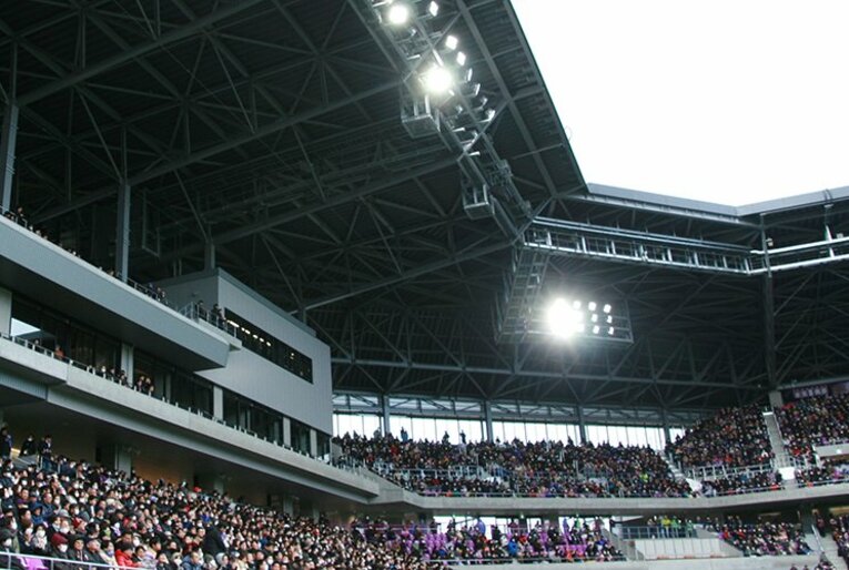 J2サンガ新スタジアムに突撃取材！臨場感抜群、明智光秀も学べる？(5)