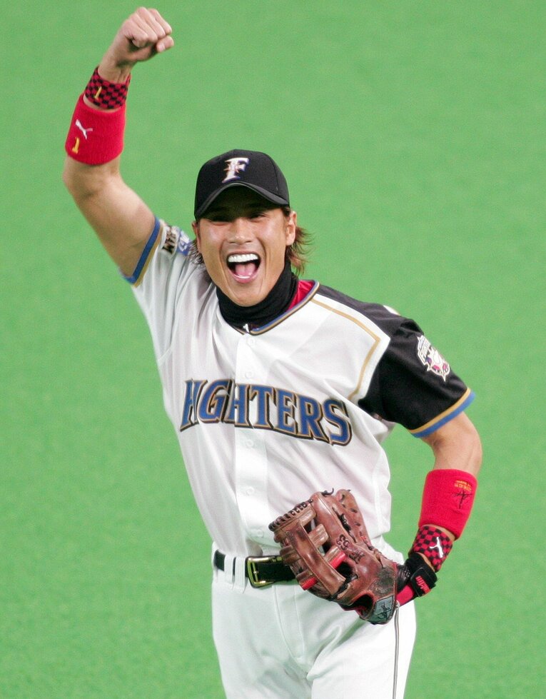 ファイターズ時代、生き生きと躍動していた新庄　©︎JIJI PRESS