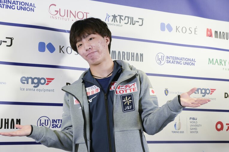 ショートプログラム後の三浦佳生　©︎Asami Enomoto