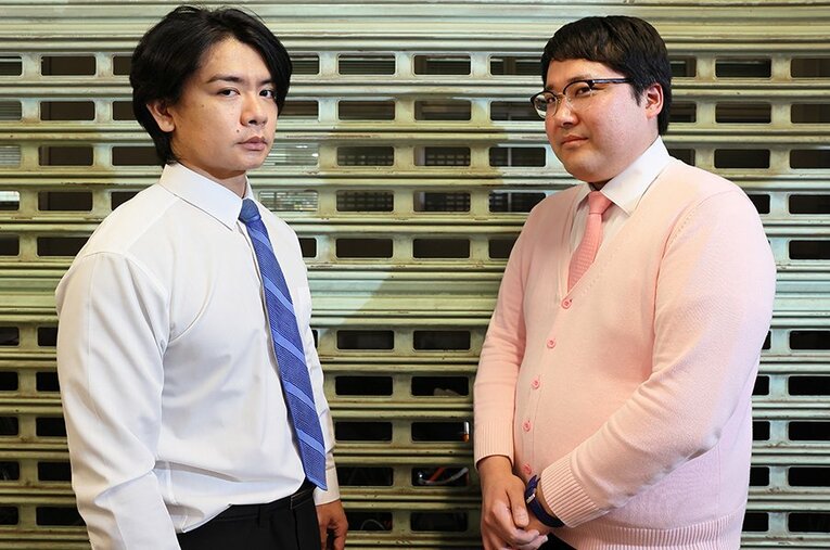 2020年M-1で優勝したマヂカルラブリーの野田クリスタルと村上 ／ photograph by Shigeki Yamamoto