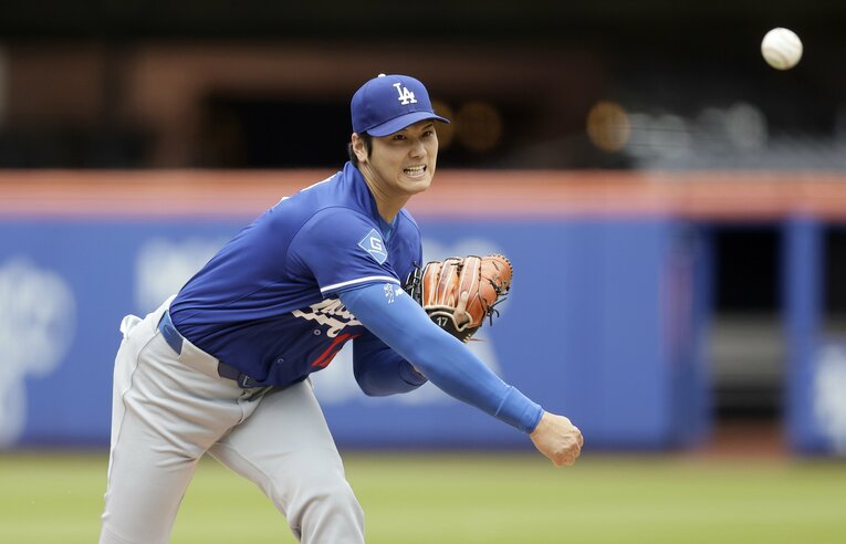 ニューヨーク現地5月25日、ついに打者相手に投げた大谷。投手復帰が見えてきた ©Getty Images