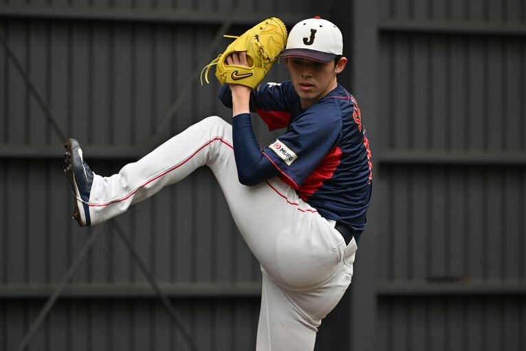 侍ジャパン強化合宿中の佐々木　©︎Hideki Sugiyama