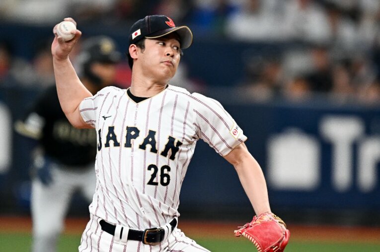 WBCで快投を見せ世界にその名を知らしめた種市 ／ photograph by Getty Images