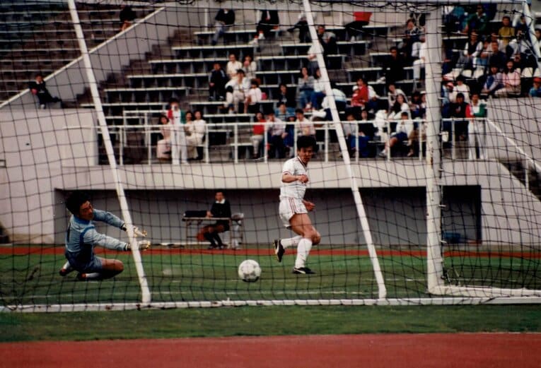 トヨタ時代の平澤。1年目の1988-89シーズンは7ゴールと結果を出した