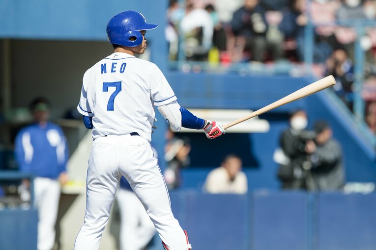 2019年3月、1年目の根尾　©Kiichi Matsumoto