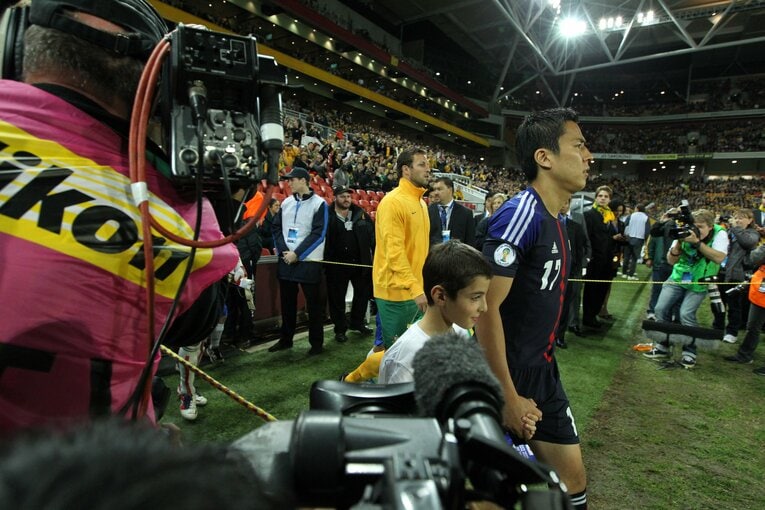 ブラジルW杯アジア最終予選、敵地でのオーストラリア戦に臨む長谷部誠（2012年）　©Shigeki Yamamoto