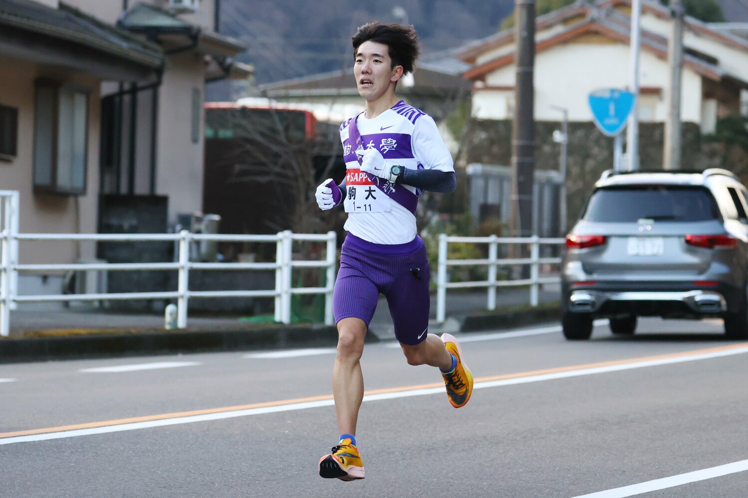今年の箱根駅伝6区で快走を見せた4年の佃康平は現役引退する予定だ　©AFLO