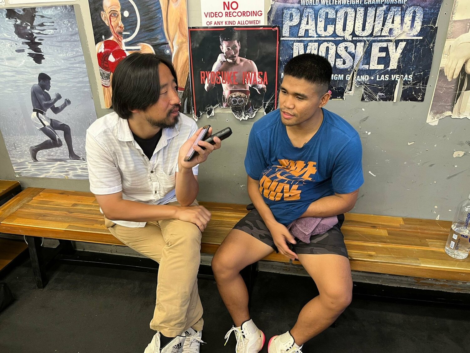 杉浦氏がラスベガスで練習中のタパレスを直撃（筆者提供）