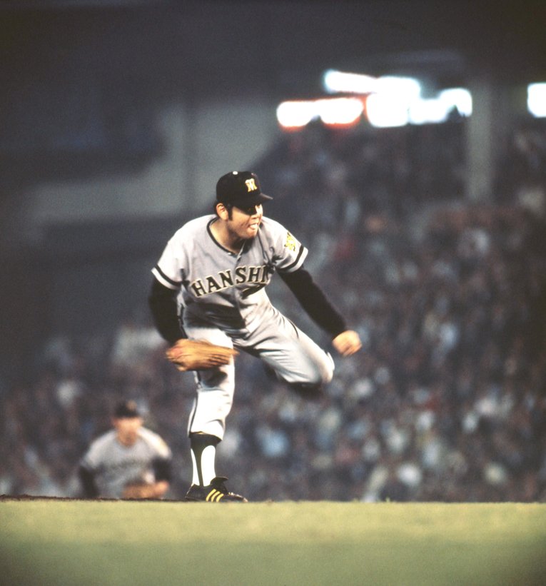 阪神時代の江夏豊（1975年）©︎KYODO