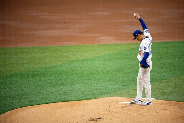 【開幕2戦目／21日】先発した山本由伸。ほろ苦デビューに　©Nanae Suzuki