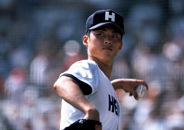 高3時の夏の甲子園では準優勝したチームのエースとして活躍した川口　©BUNGEISHUNJU