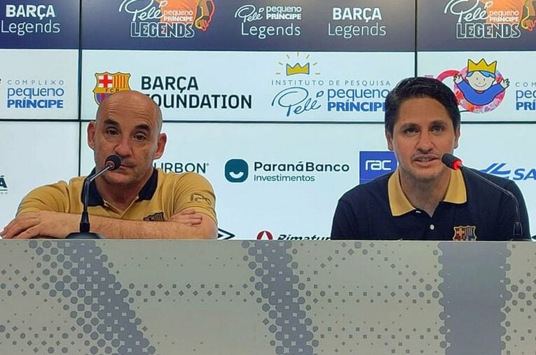 会見場に出席したフェレール監督とエジミウソン。彼らから聞いた日本代表評とは ／ photograph by Hiroaki Sawada