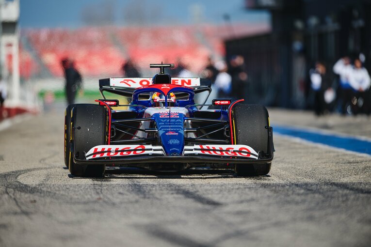 角田裕毅が走らせる、ビザ・キャッシュアップRBの2024年の新車VCARB 01　©Getty Images / Red Bull Content Pool