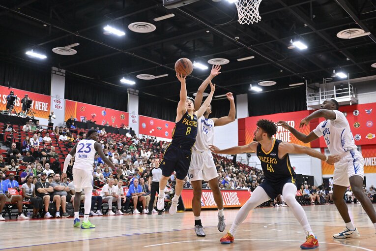 果敢にペイント内に攻め込むシーンも　©︎David Becker/NBAE via Getty Images