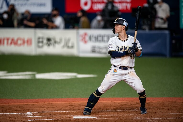 足でも揺さぶりを掛けたかったと振り返った福田周平（2021年撮影）　©︎Nanae Suzuki