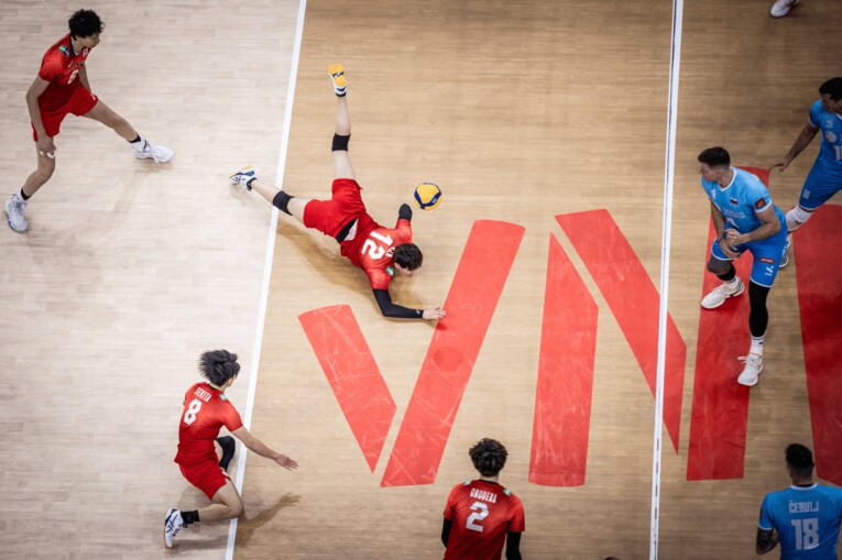ネーションズリーグ準々決勝（vsスロベニア）©︎FIVB