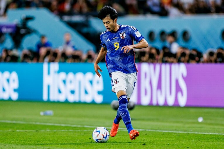 カタールW杯での三笘　©Kiichi Matsumoto/JMPA