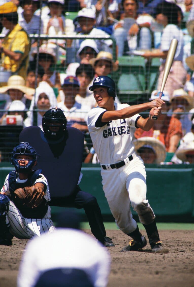 1985年夏の甲子園で当時の大会記録となる通算5本塁打を放った清原和博 ©︎Katsuro Okazawa/AFLO