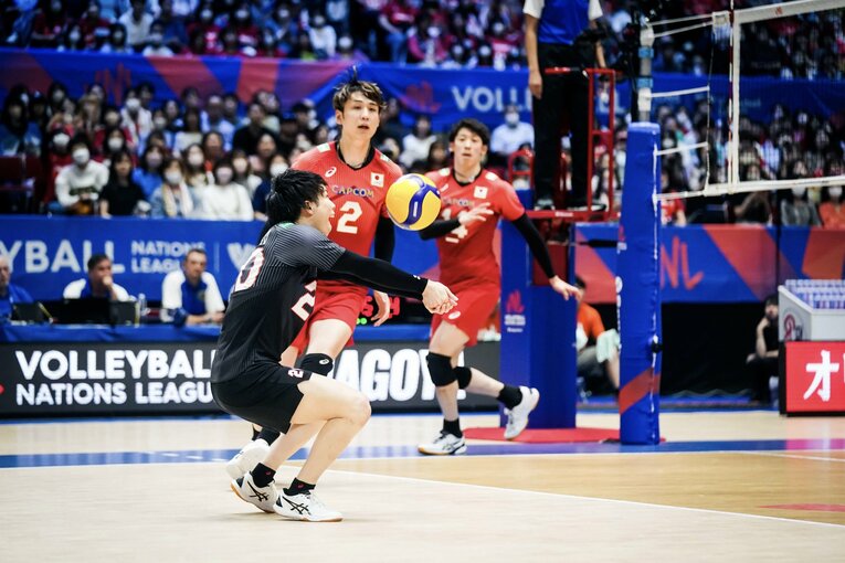 ネーションズリーグ ブルガリア戦　©︎FIVB