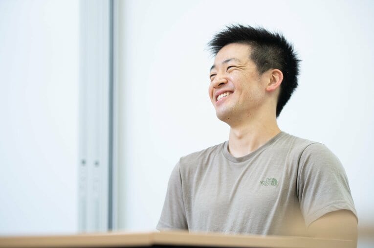 2度の完全制覇経験を持ちSASUKEのエースとなっている森本裕介。33歳になったサスケくんだが、番組の主役のひとりとしての重圧もあるという ／ photograph by Nanae Suzuki