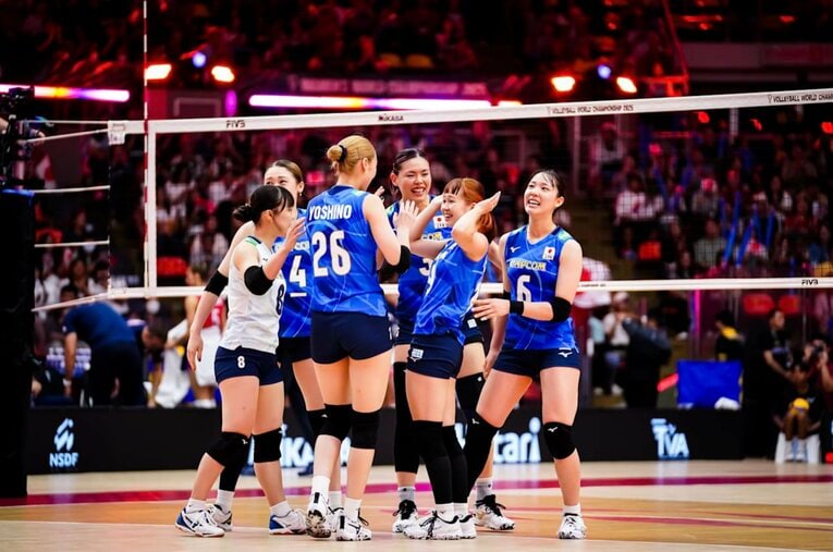 2025年世界選手権・セルビア戦　©︎Volleyball World
