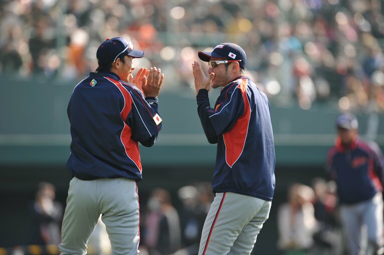 川崎宗則とイチロー　©︎Hideki Sugiyama
