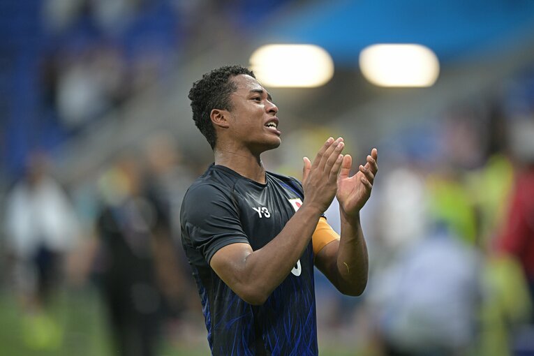 攻守に躍動し、U-23日本代表を牽引したキャプテンの藤田譲瑠チマ　©Takuya Kaneko/JMPA