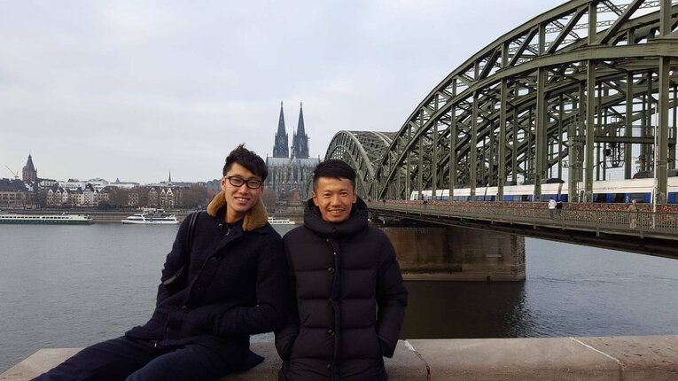 鎌田大地との欧州視察（本人提供）