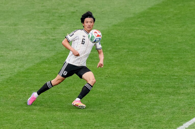 緊迫した場面でのW杯初出場だったが、町野の入り自体は悪くなかった　©Kaoru Watanabe/JMPA