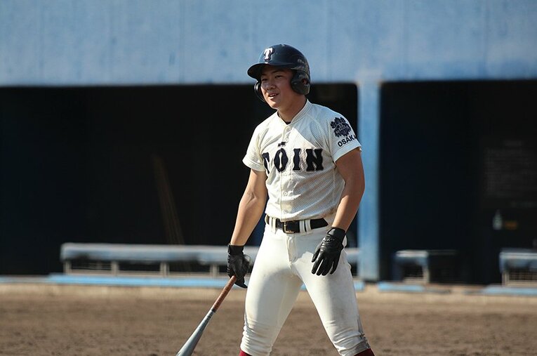 大阪桐蔭の新キャプテンを務める星子天真。先輩のアドバイスをもとに、センバツ大会に臨む ／ photograph by Fumi Sawai