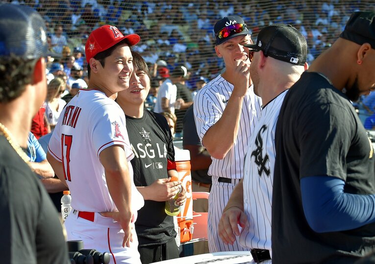 2022年のオールスターで注目されたジャッジと大谷の組み合わせ　©JIJI PRESS