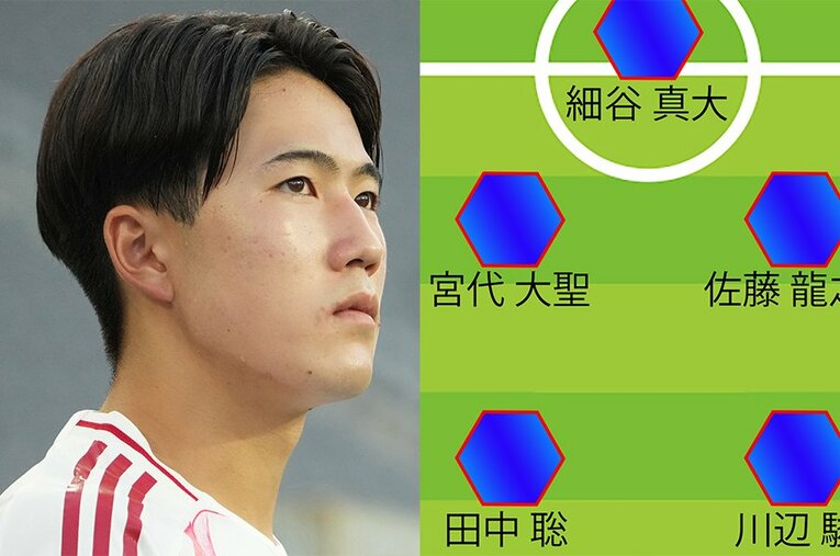 ロス五輪世代の中核として期待が集まる18歳の佐藤龍之介。トルシエはその才能に驚いている ／ photograph by Masashi Hara/Getty Images