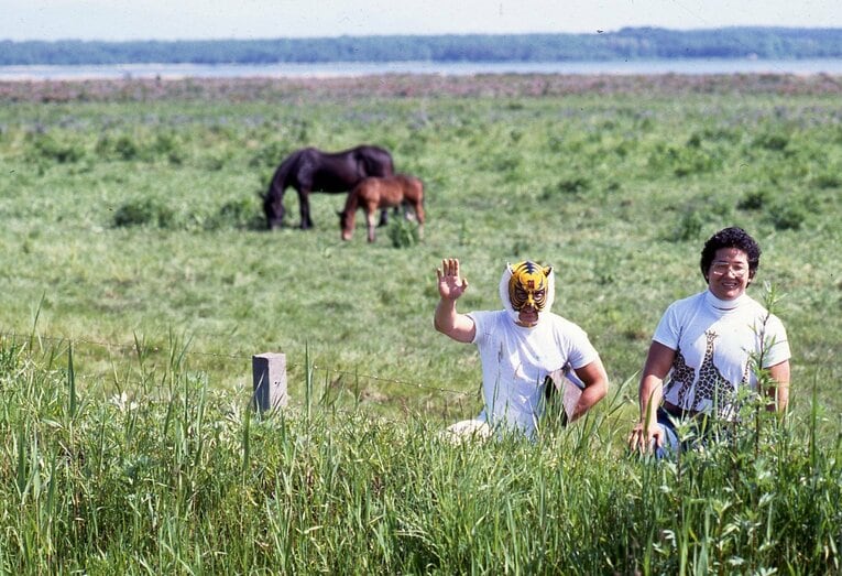 タイガーマスクと前田日明　©Moritsuna Kimura
