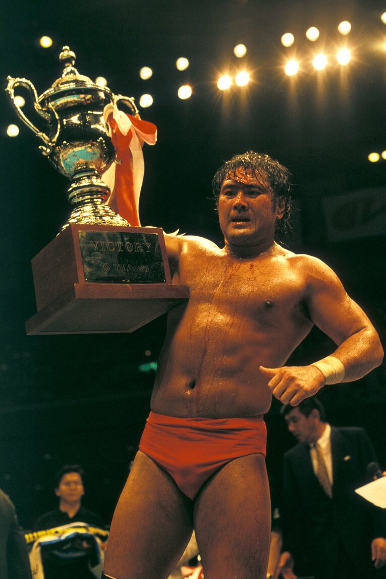 G1に初優勝した武藤。1995年8月15日、両国国技館