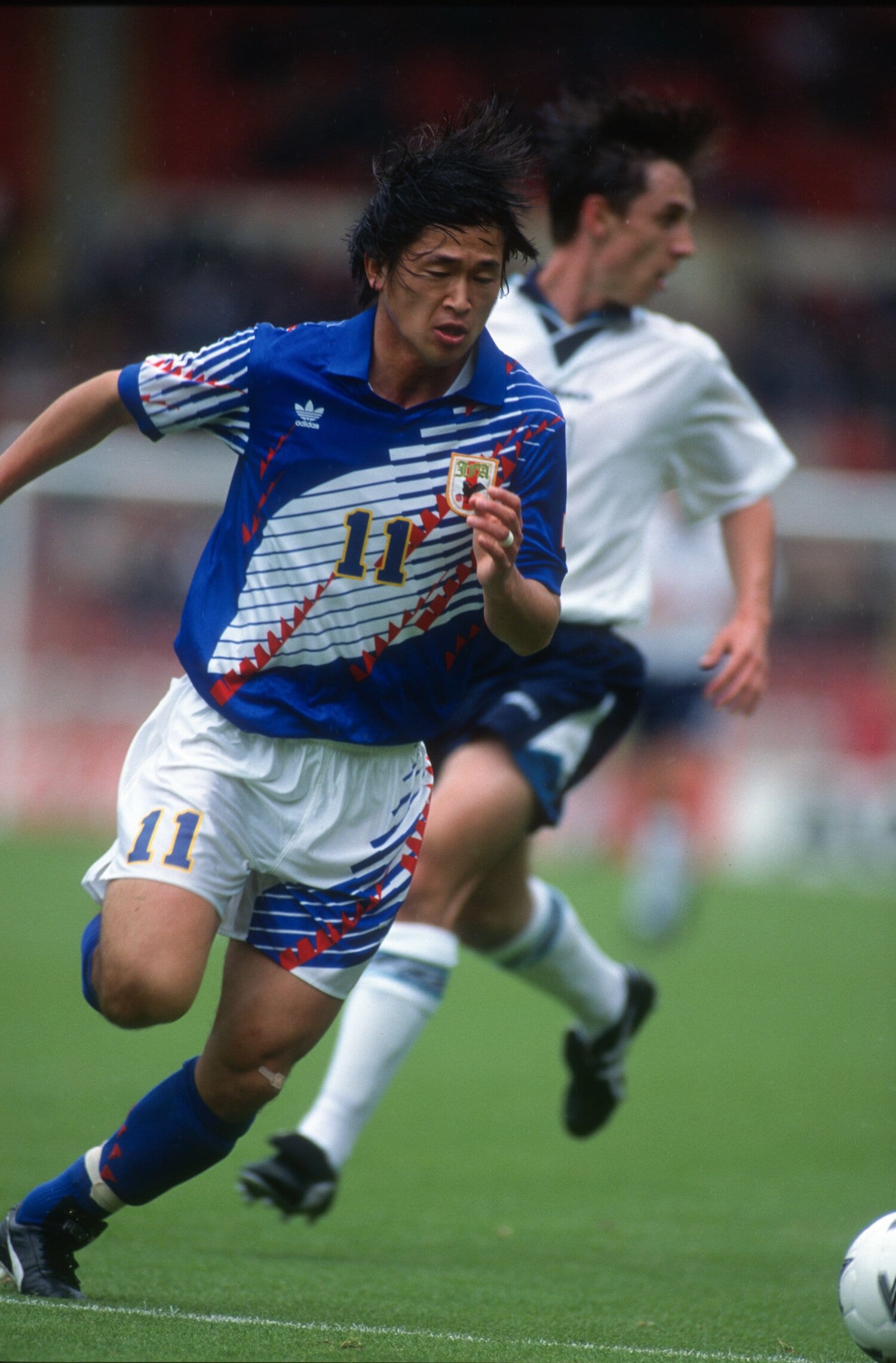 95年、アンブロカップでのカズ（写真は右に続きます）　©Getty Images