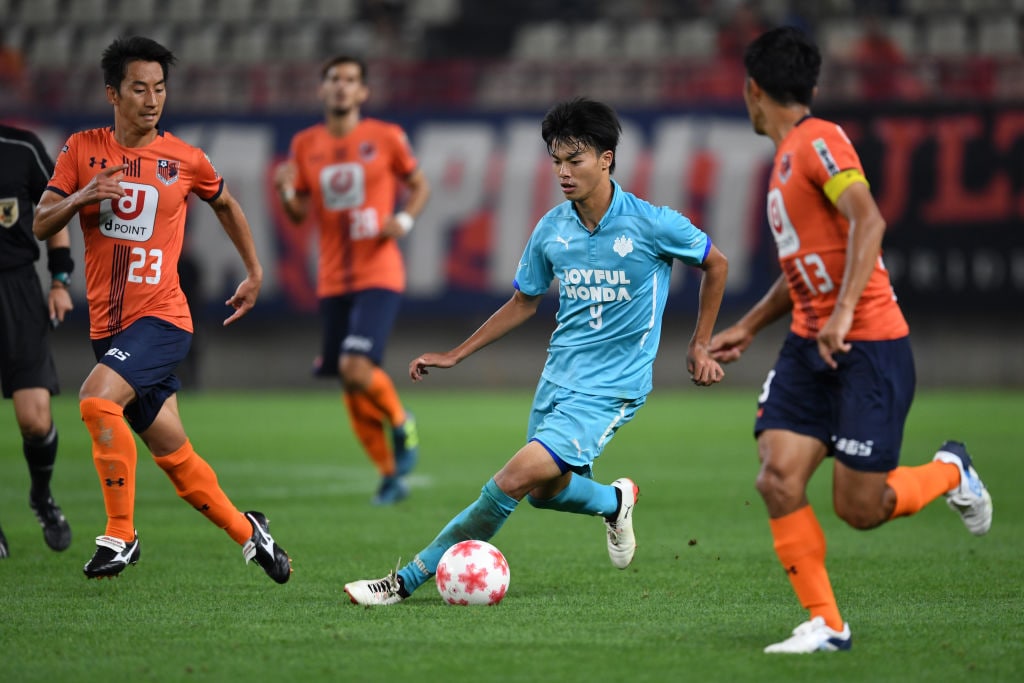 2017年天皇杯・大宮戦での三笘（当時筑波大）©Etsuo Hara/Getty Images