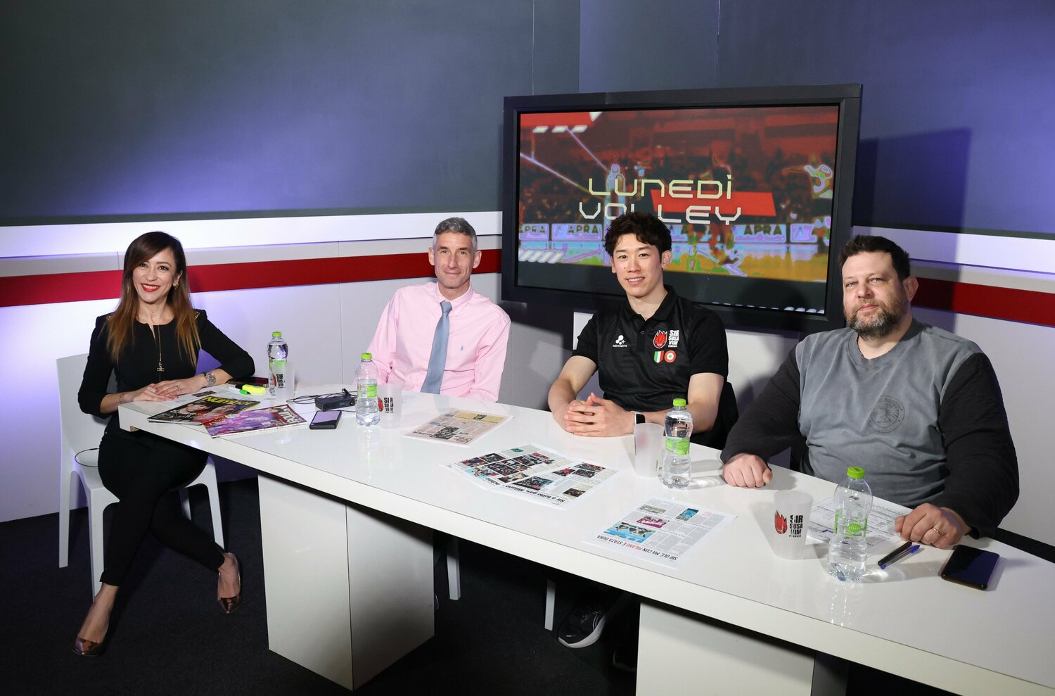 地元テレビ番組に出演した石川祐希。収録は1時間にもおよんだ ©︎Takahisa Hirano