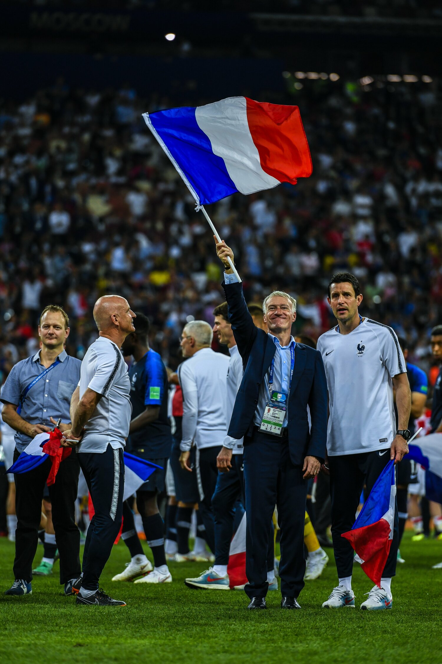ロシアW杯で母国を優勝に導いたデシャン監督は、北中米W杯までフランス代表の指揮を執る ©Takuya Sugiyama/JMPA